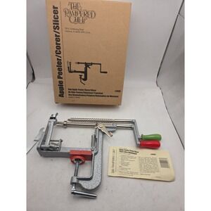The Pampered Chef Apple Peeler Corer/Slicer Complete Set W/ Thick Slice Handle